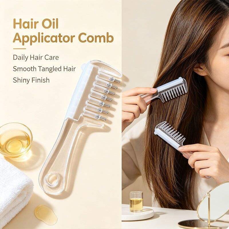 Crystal Scalp Oil Comb – Essential Oil Guide Comb for Scalp Care & Hair Nourishment