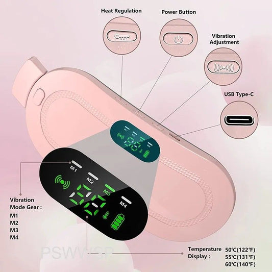 Electric Period Cramp Massager – Heating Belt for Menstrual Pain Relief