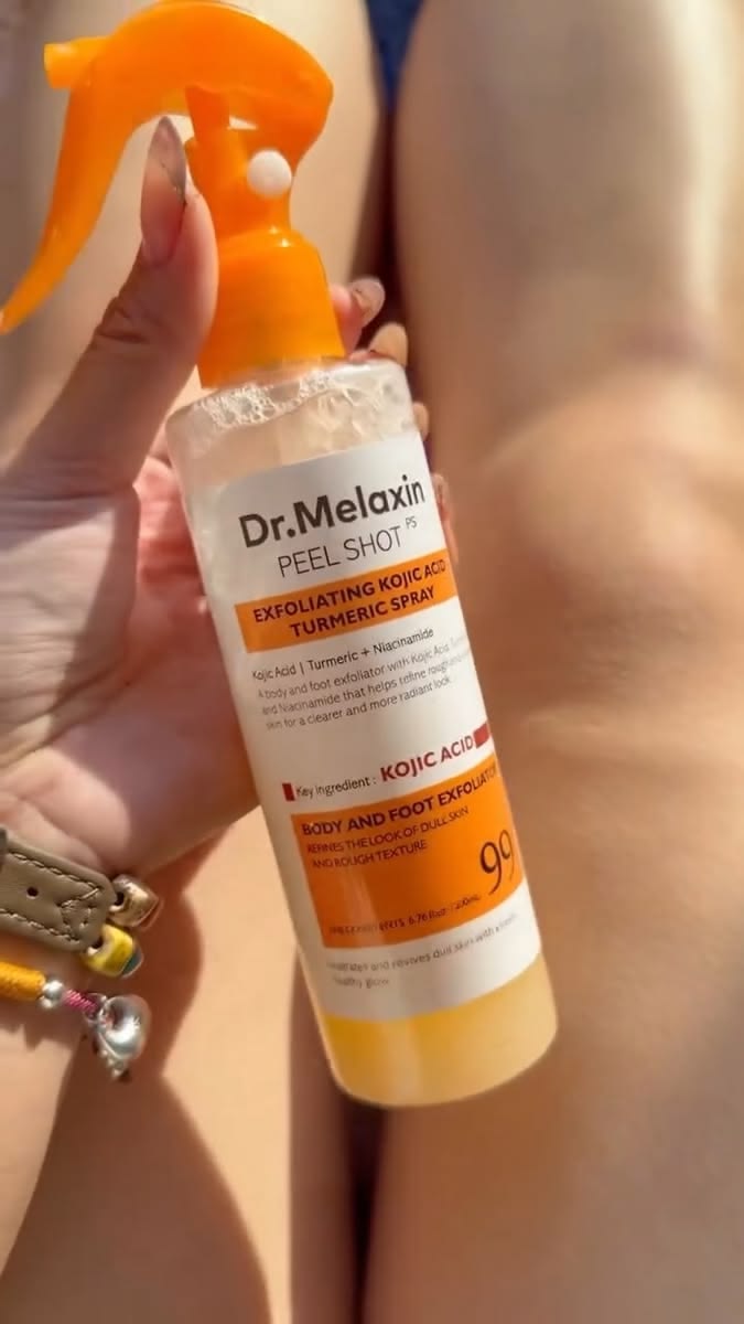Dr.Melaxin Peel Shot PS Exfoliating Spray (200ml) – Kojic Acid & Turmeric Body & Foot Peeling Mist