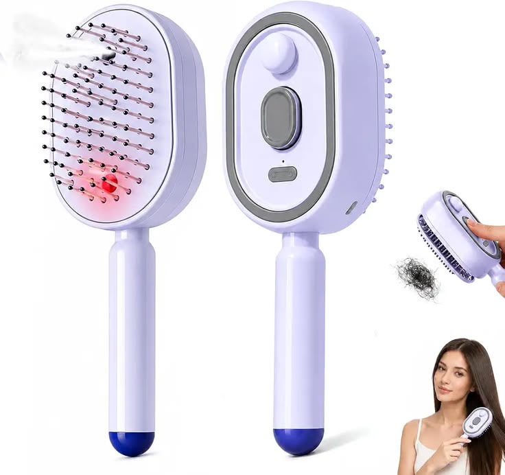 Electric Spray Retractable Hair Comb – Mist Hydrating Detangling Hair Brush