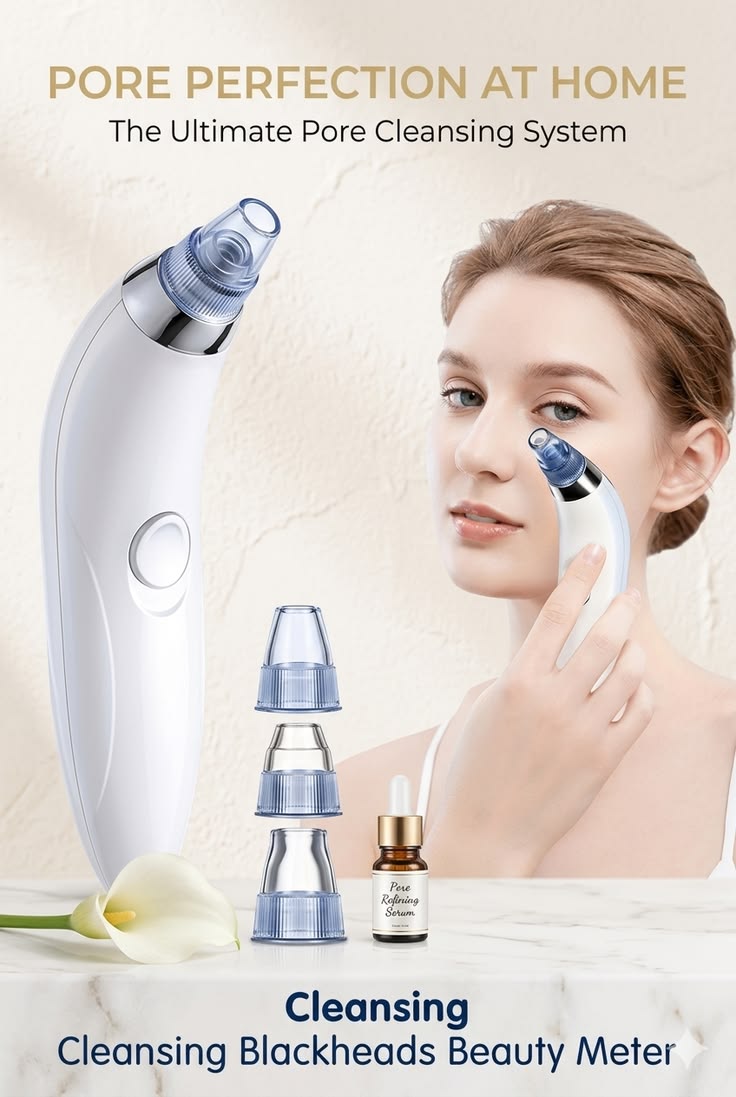 DermaSuction Pore Vacuum & Electric Facial Cleaning Device – Blackhead & Acne Remover