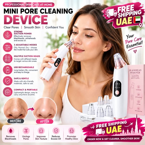 DermaSuction Pore Vacuum & Electric Facial Cleaning Device – Blackhead & Acne Remover